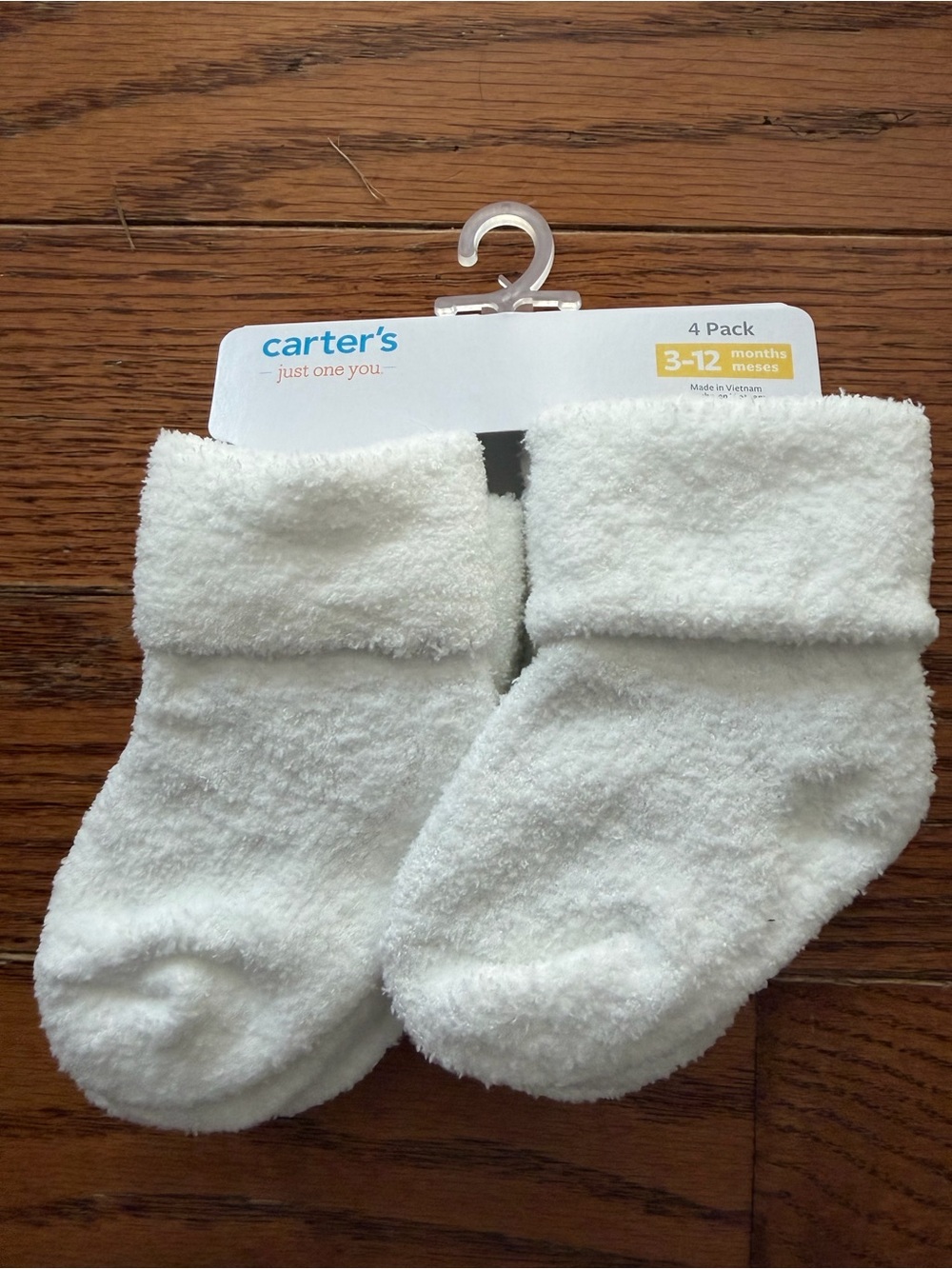 Carter's Baby White Plush Socks 8‎ pairs  - 3-12 Months (2 packs)